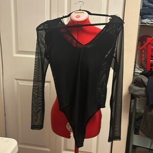 Socialite V-Neck Mesh Bodysuit